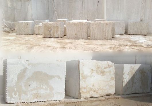 Imagen de bloques de marmol blancos